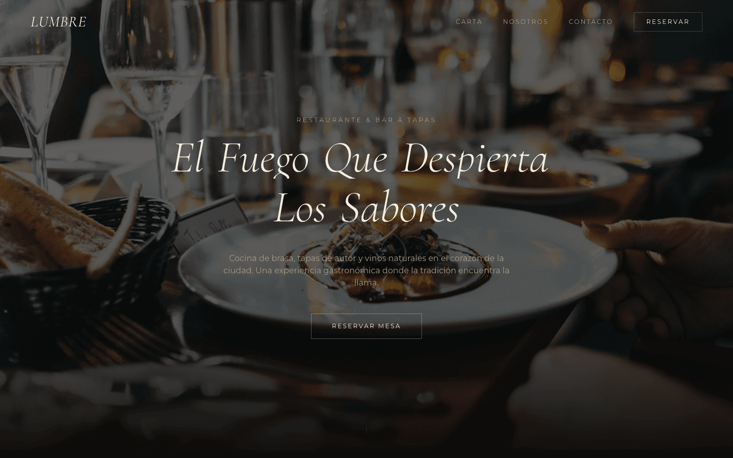 Proyecto LUMBRE — restaurante Barcelona